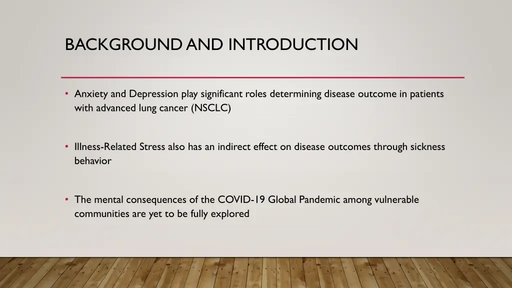 background and introduction
