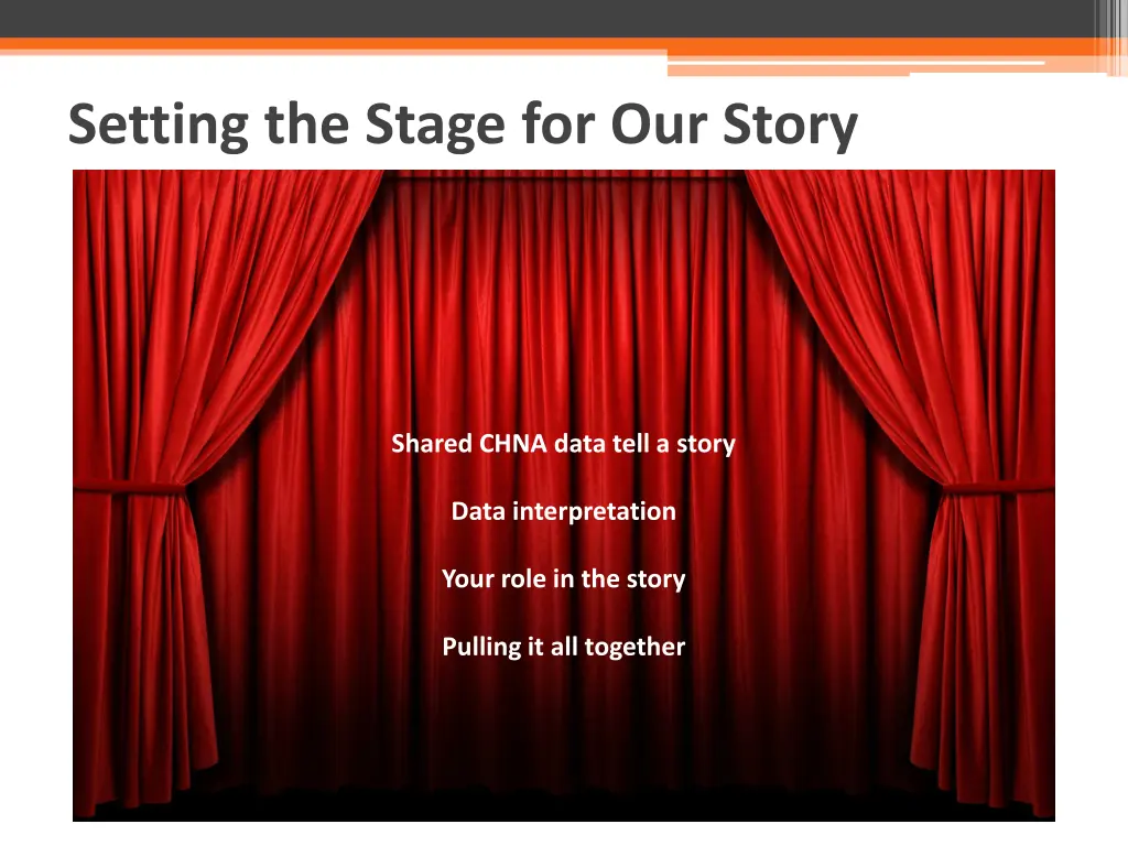 setting the stage for our story