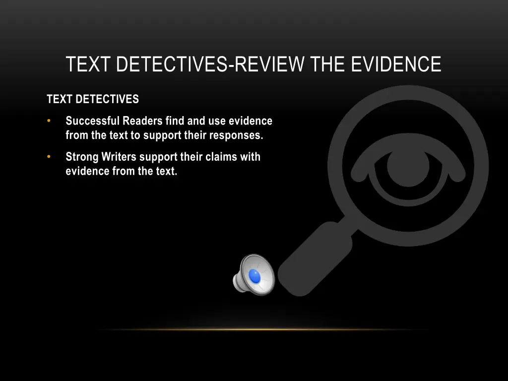 text detectives review the evidence