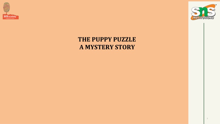 the puppy puzzle a mystery story