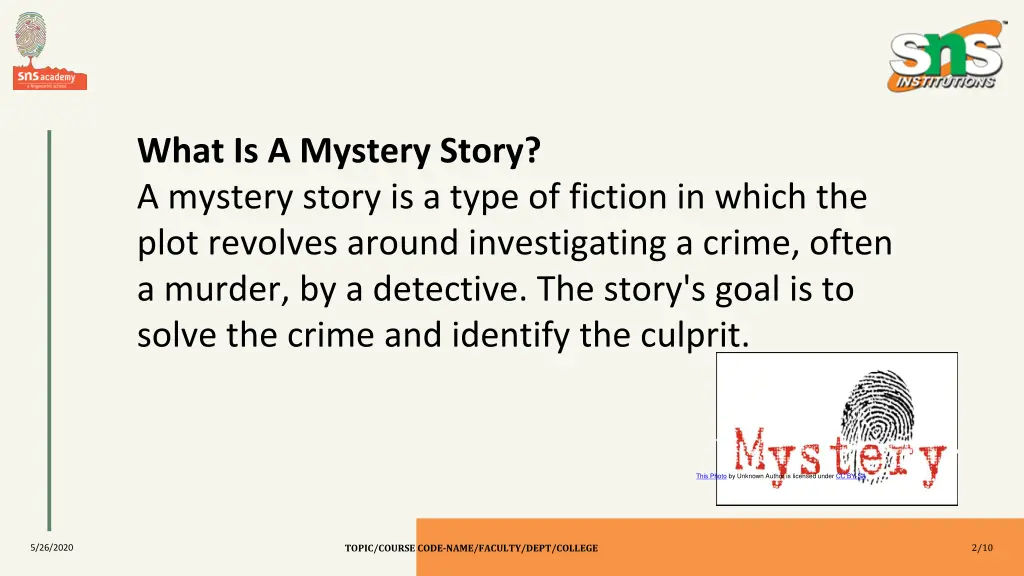 what is a mystery story a mystery story is a type
