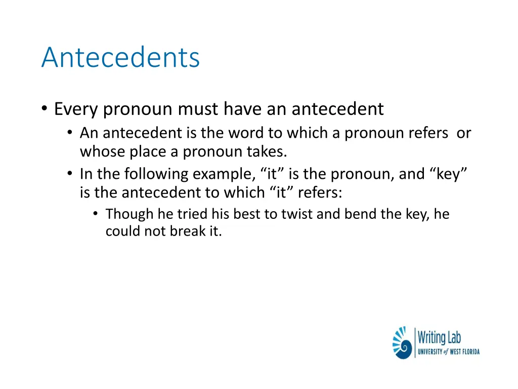 antecedents