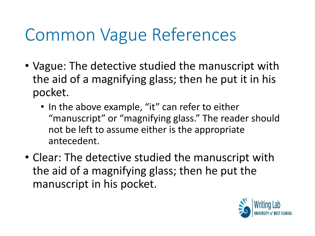 common vague references