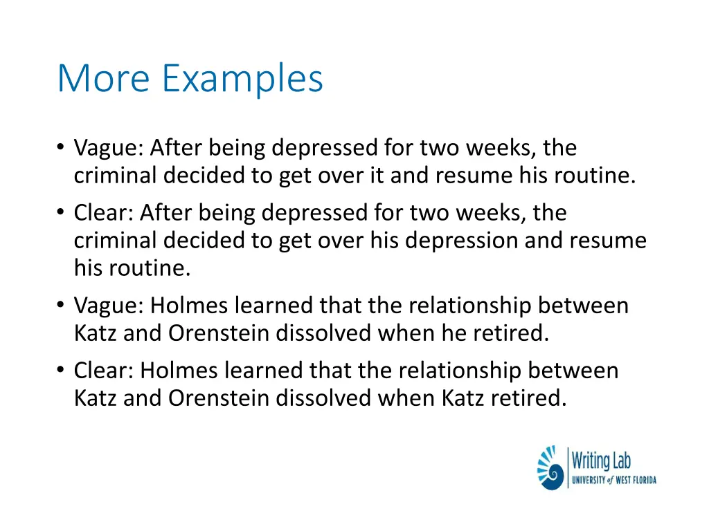 more examples