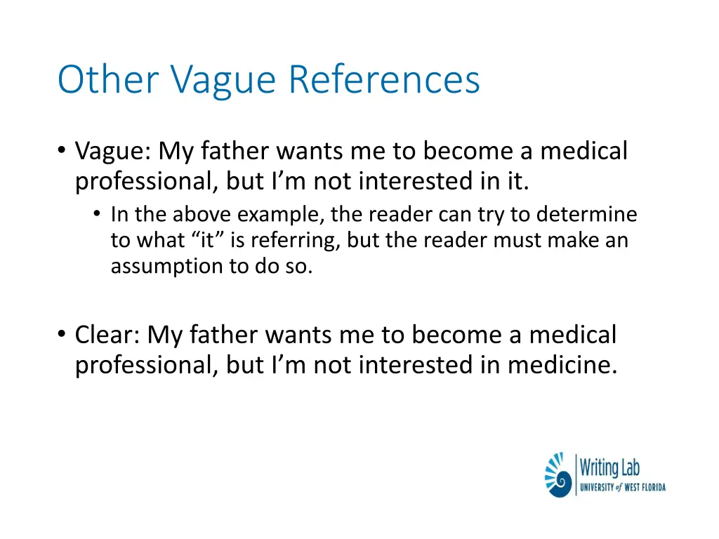 other vague references