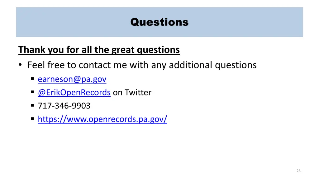 questions