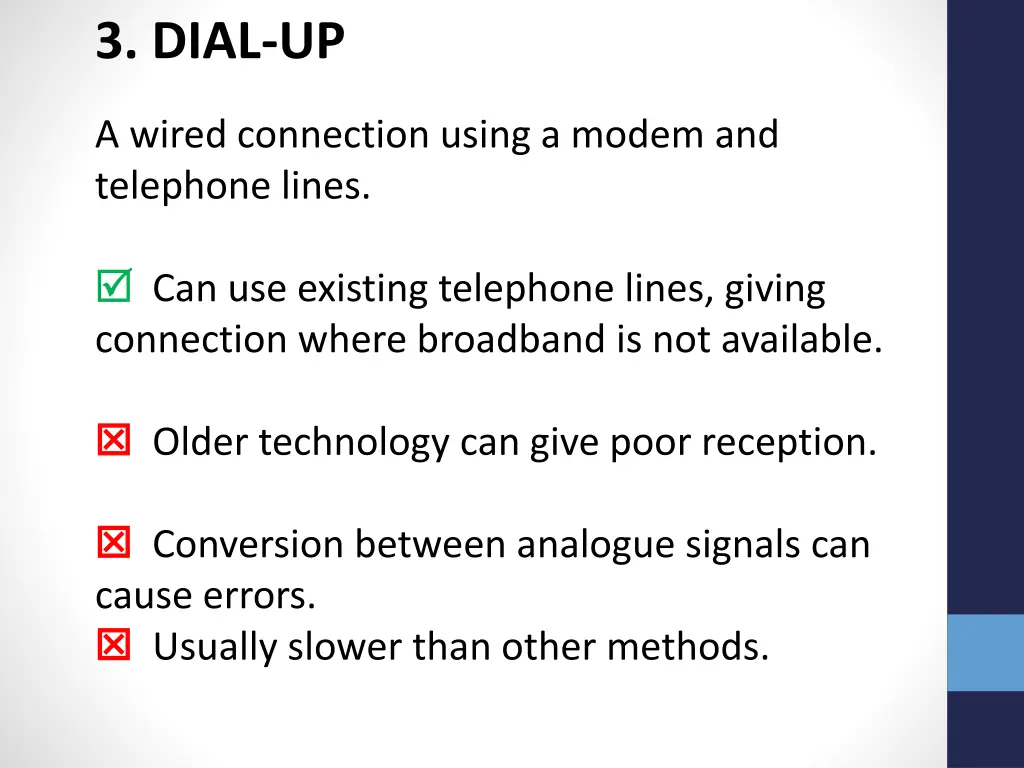 3 dial up