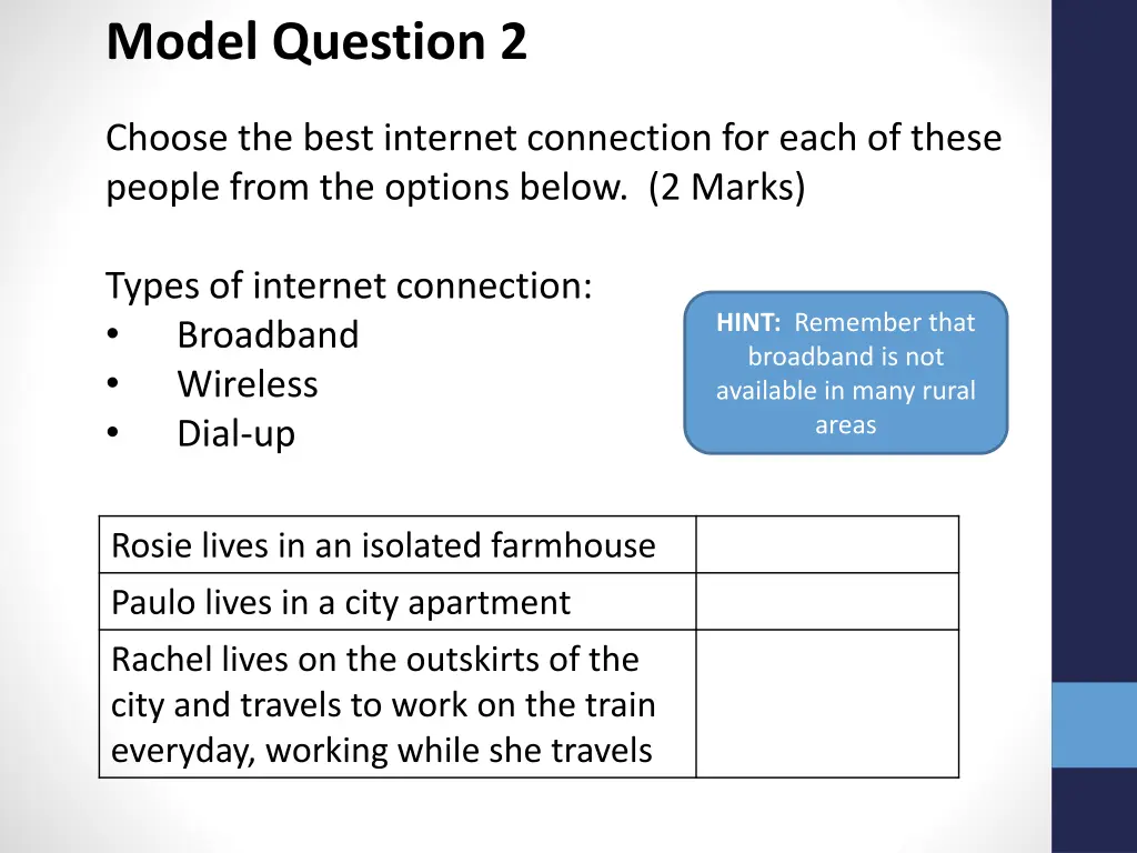 model question 2