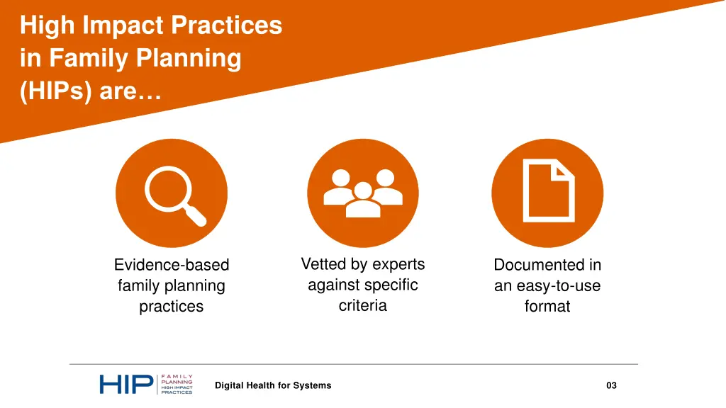 high impact practices in family planning hips are