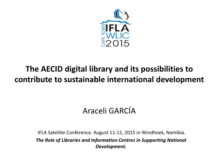 the aecid digital library and its possibilities