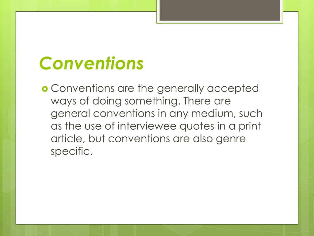 conventions