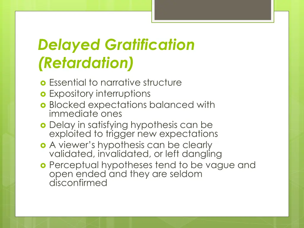 delayed gratification retardation