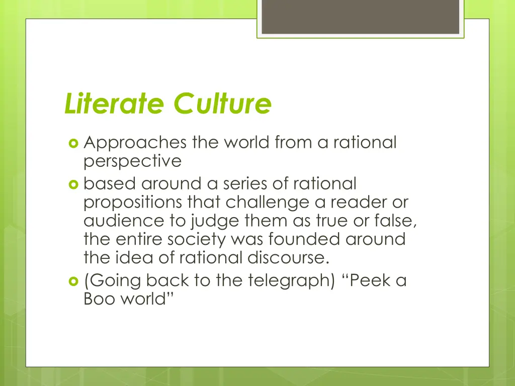 literate culture 1