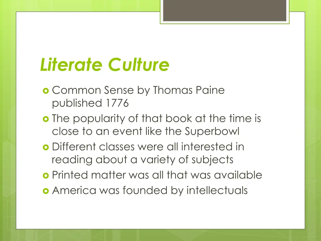 literate culture