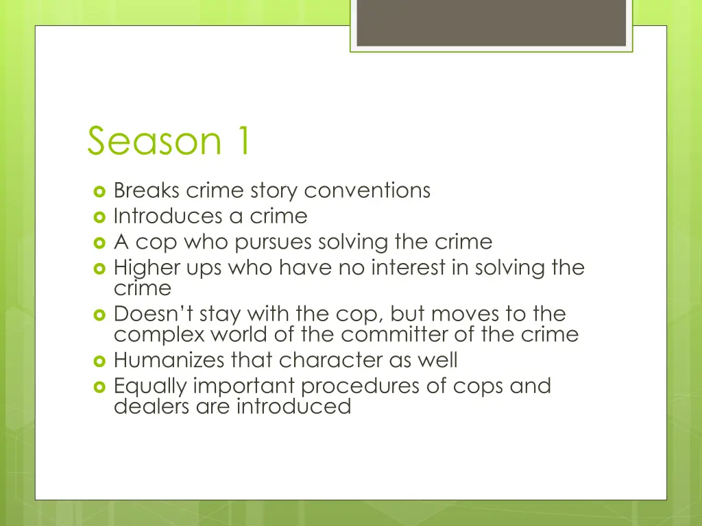 season 1