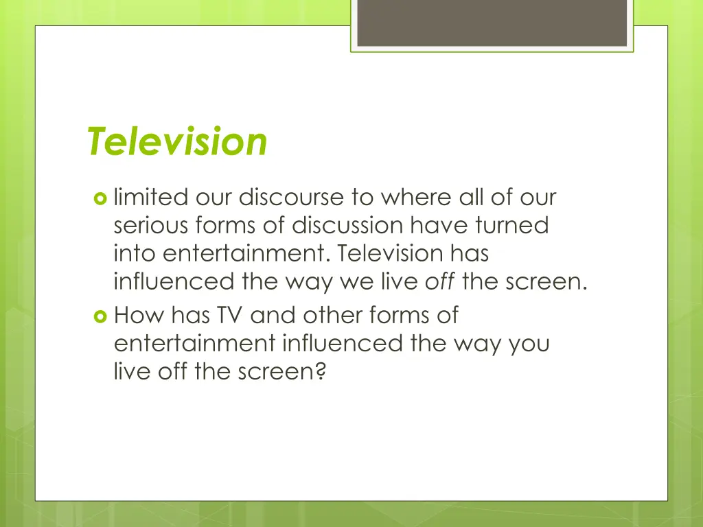 television