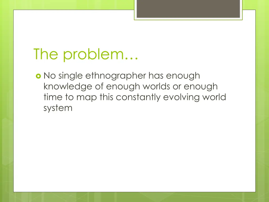 the problem