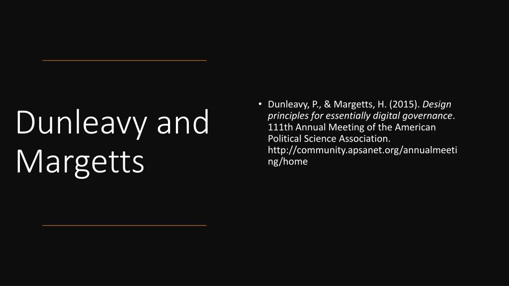 dunleavy p margetts h 2015 design principles
