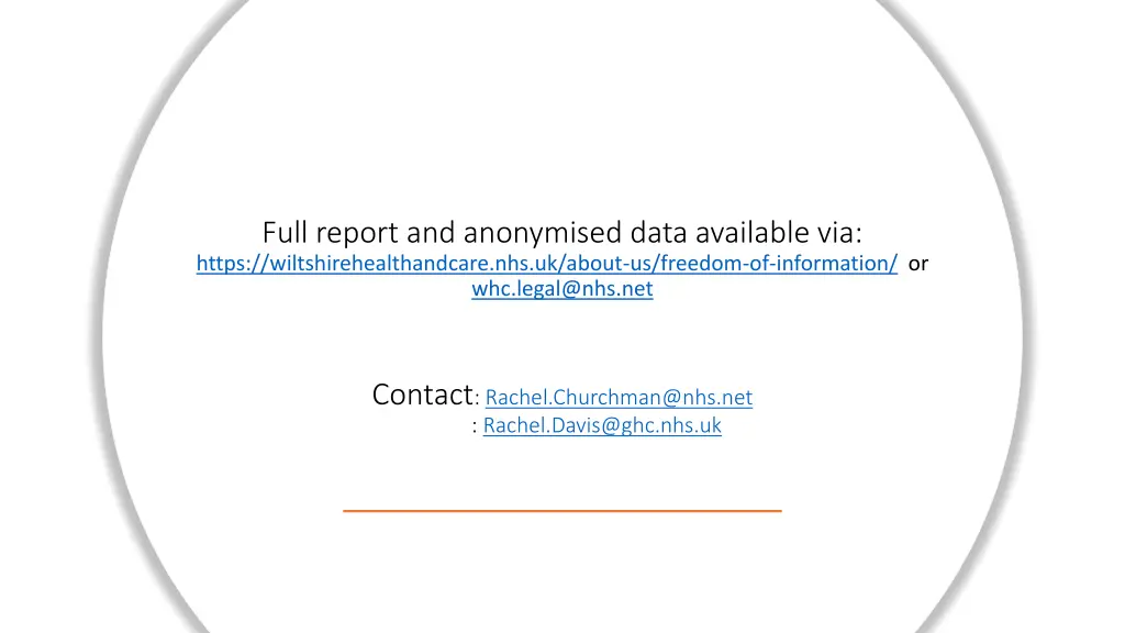 full report and anonymised data available