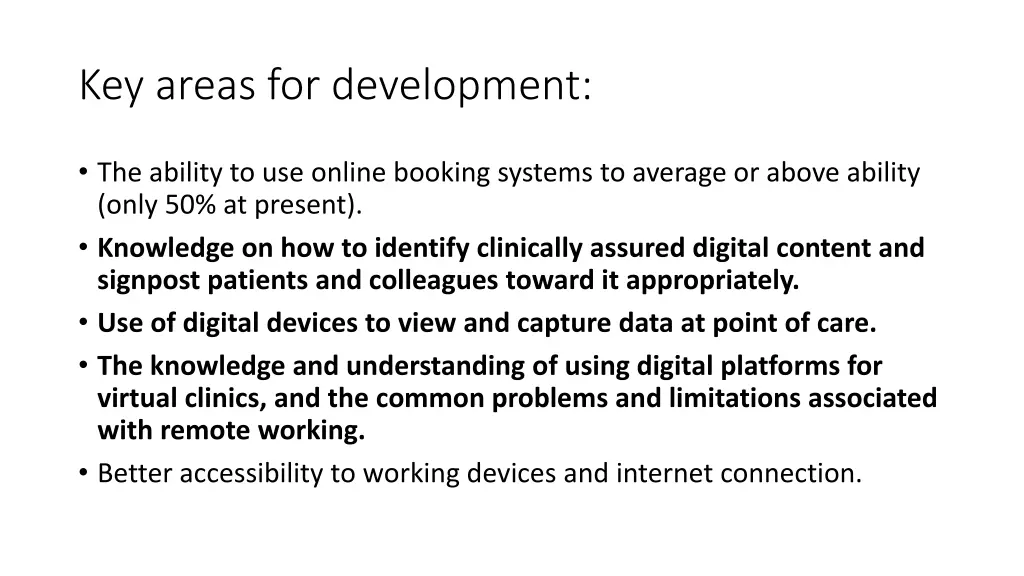 key areas for development 1