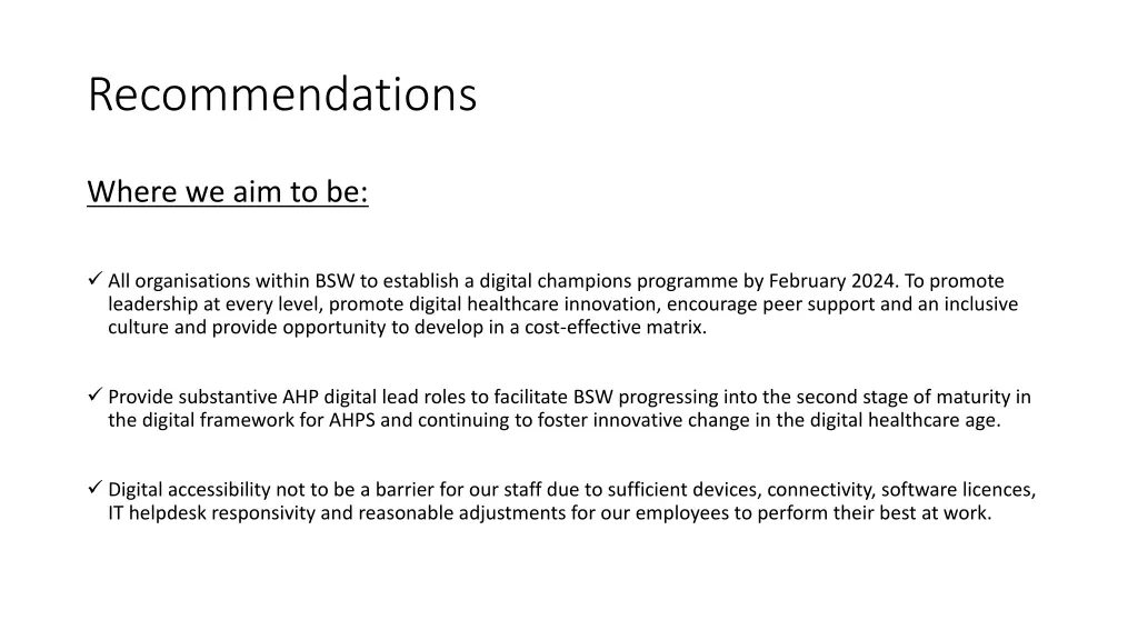 recommendations 2