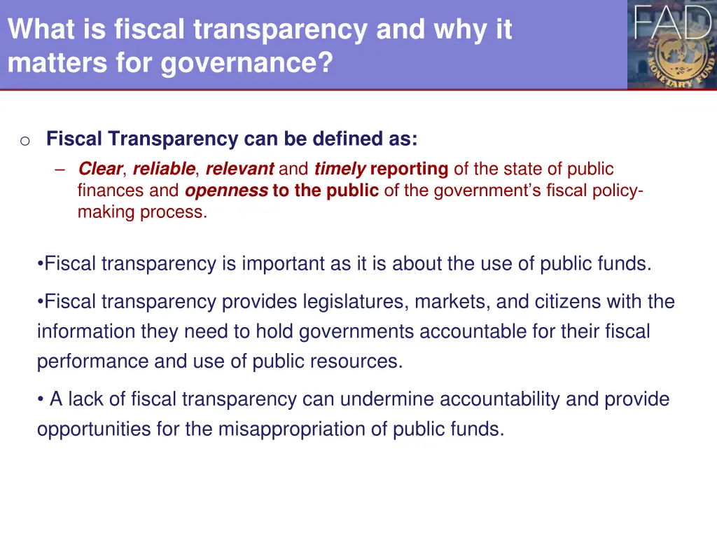 what is fiscal transparency and why it matters