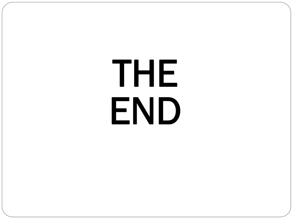 the the end end