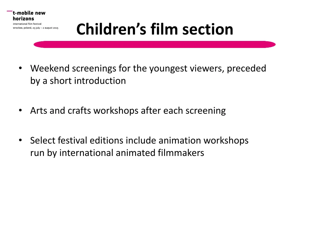 children s film section