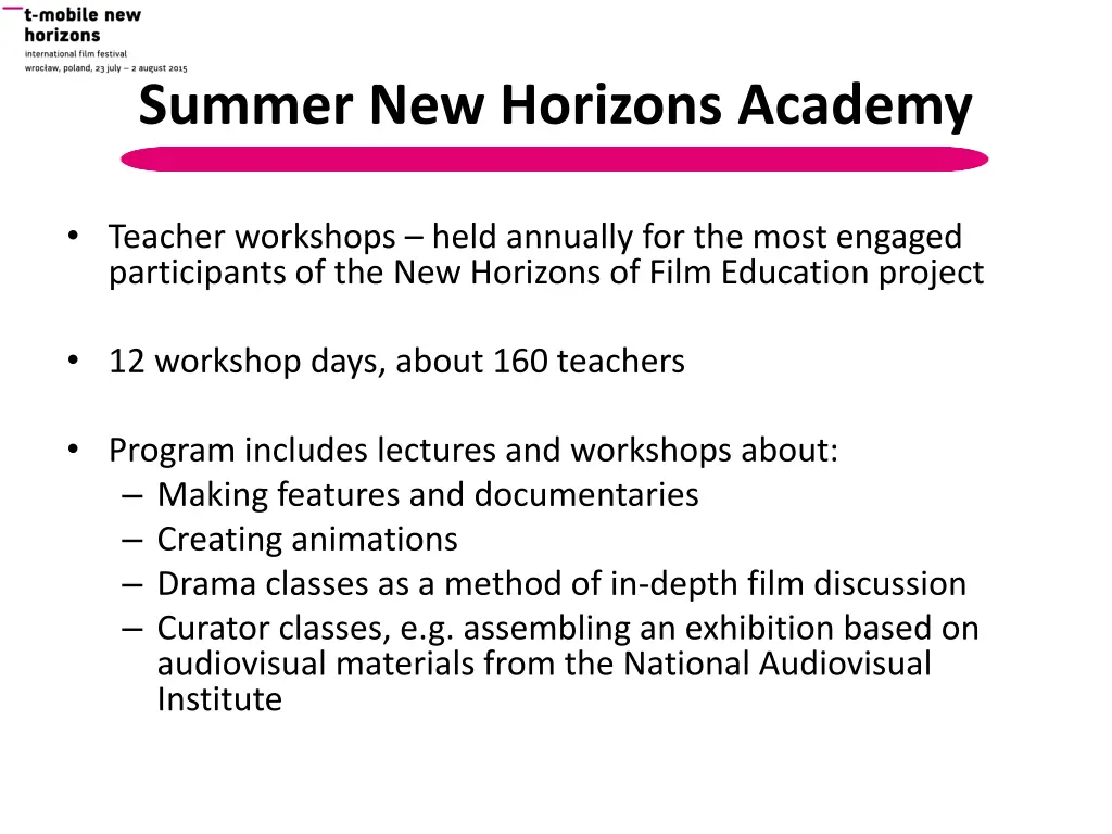 summer new horizons academy