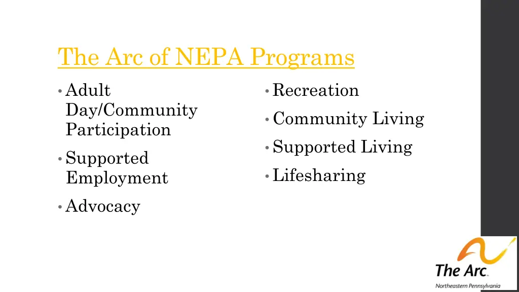 the arc of nepa programs