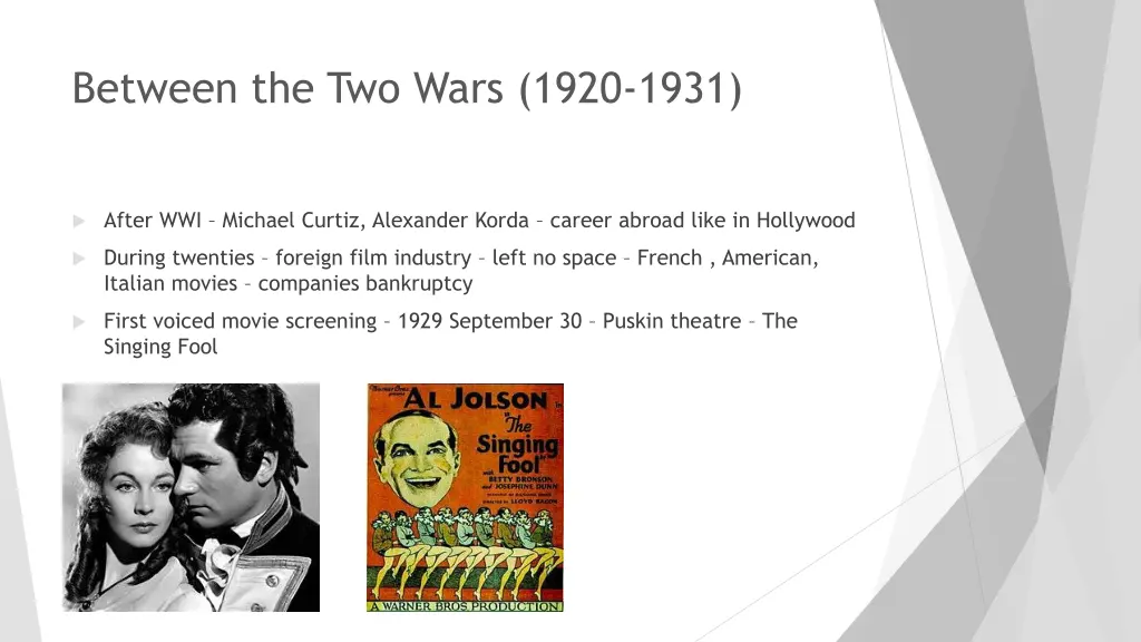 between the two wars 1920 1931