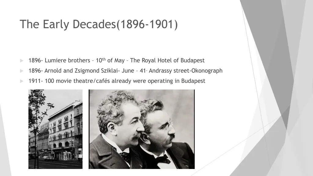 the early decades 1896 1901