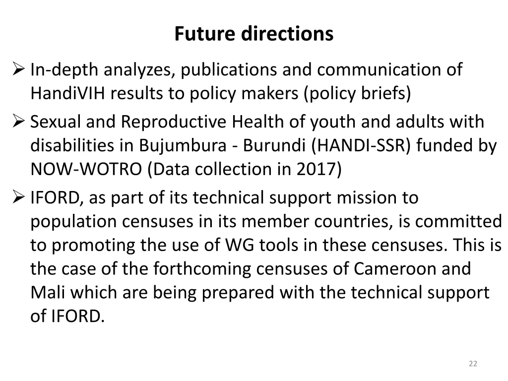 future directions