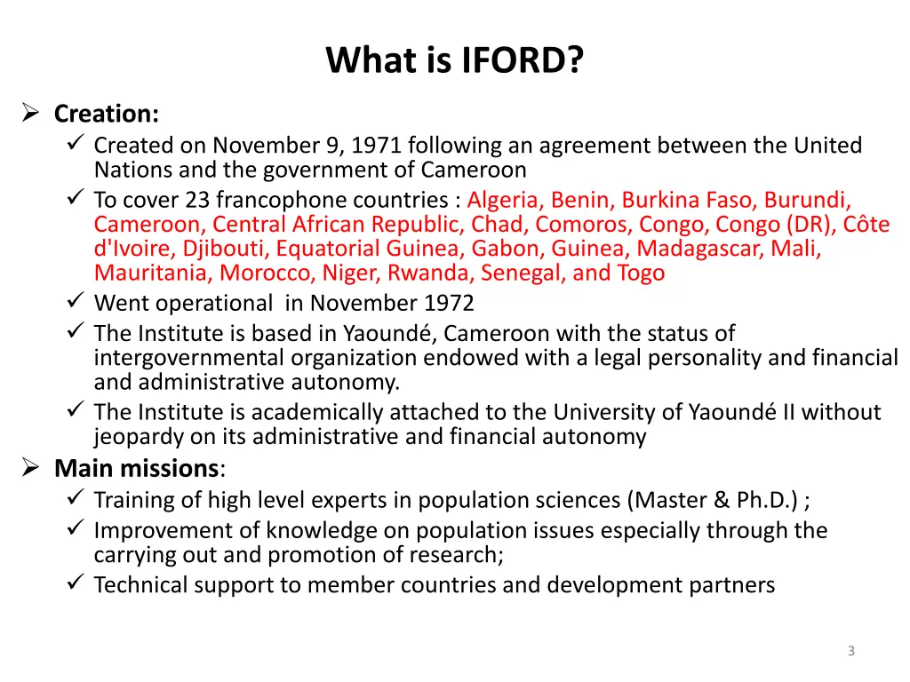 what is iford