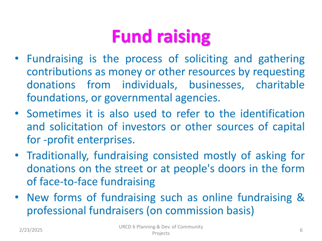 fund raising