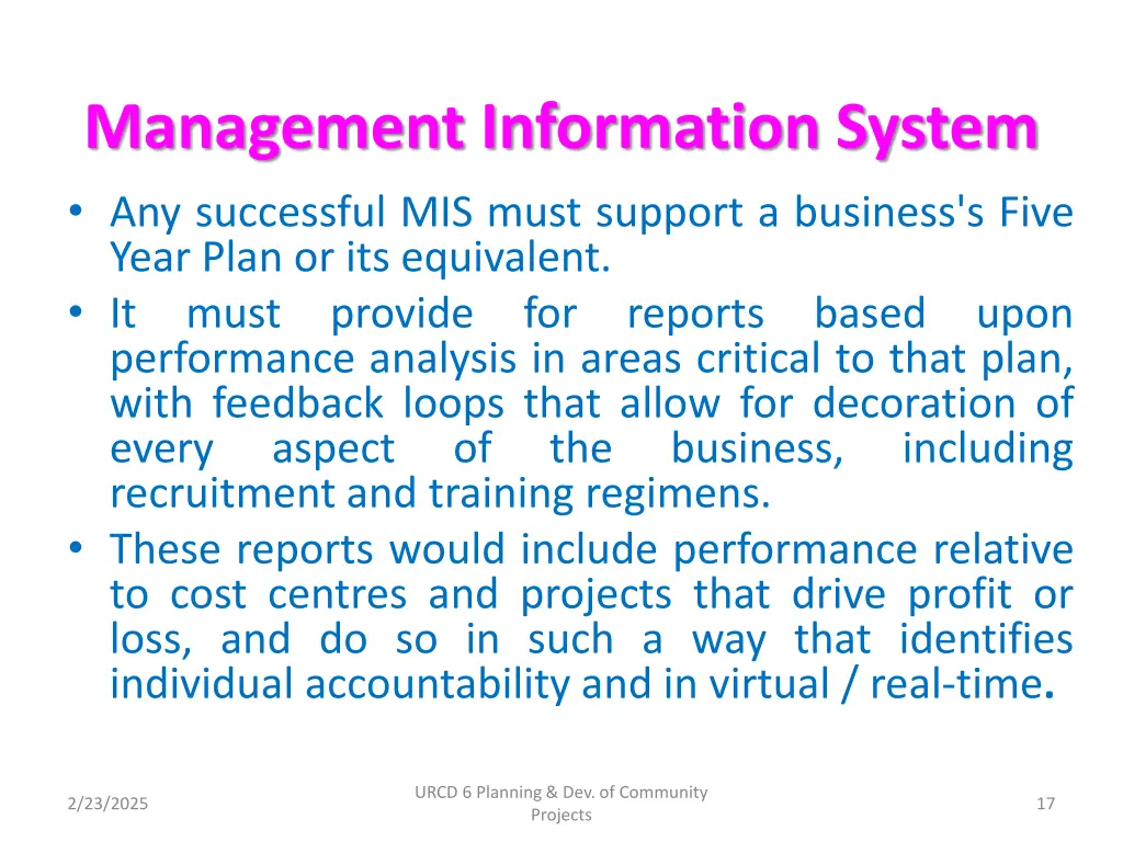 management information system any successful