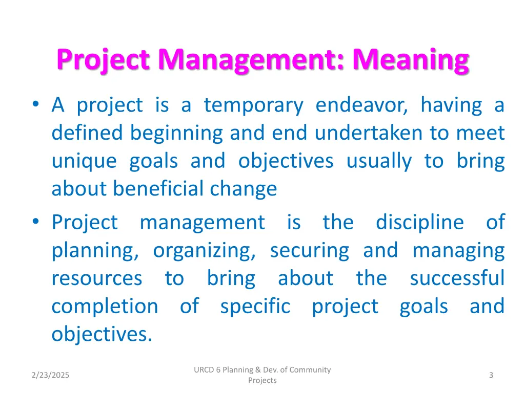 project management meaning