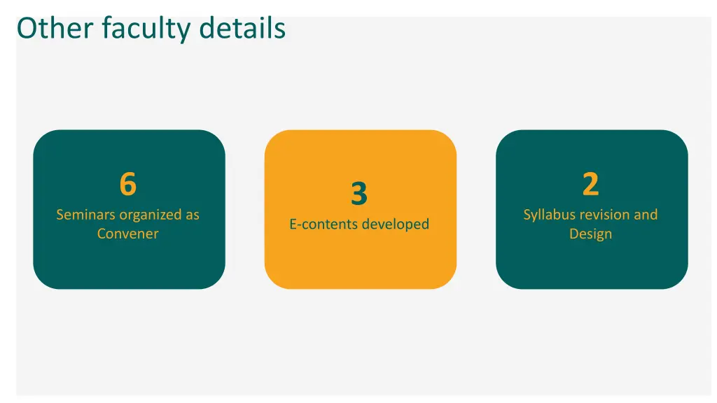 other faculty details
