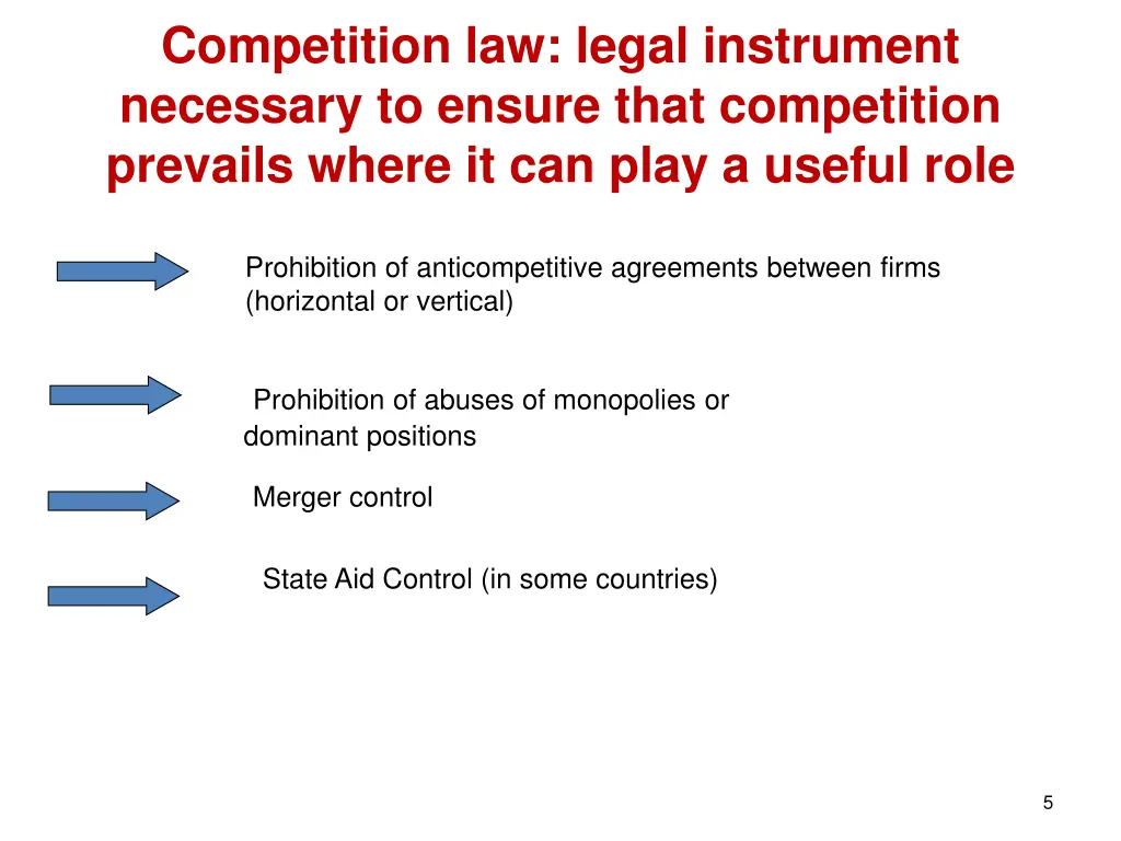 competition law legal instrument necessary