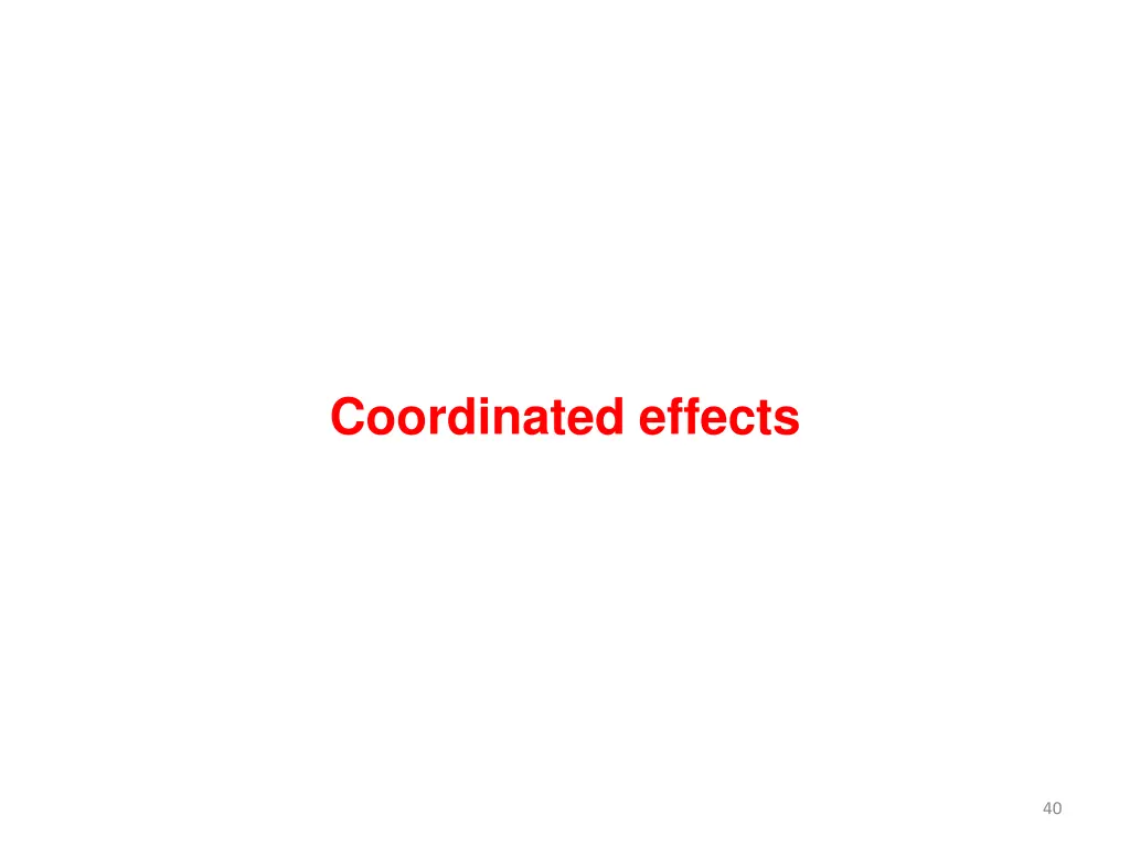coordinated effects