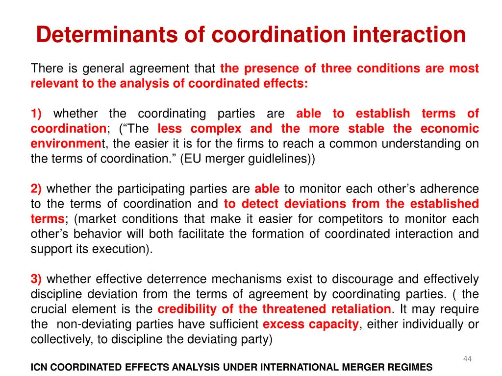 determinants of coordination interaction