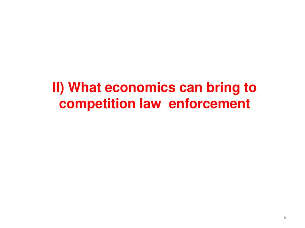 ii what economics can bring to competition