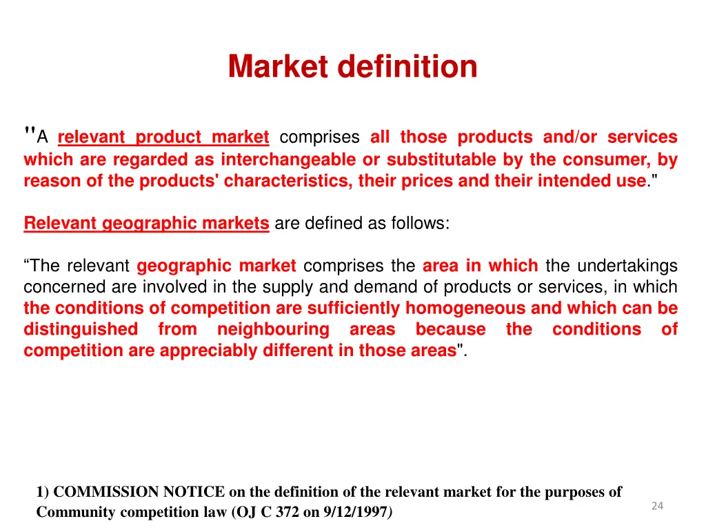 market definition