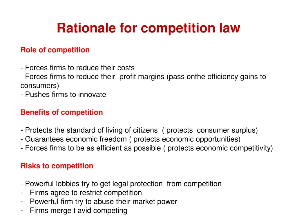 rationale for competition law