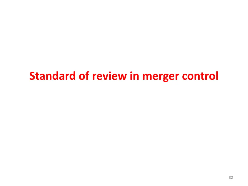 standard of review in merger control