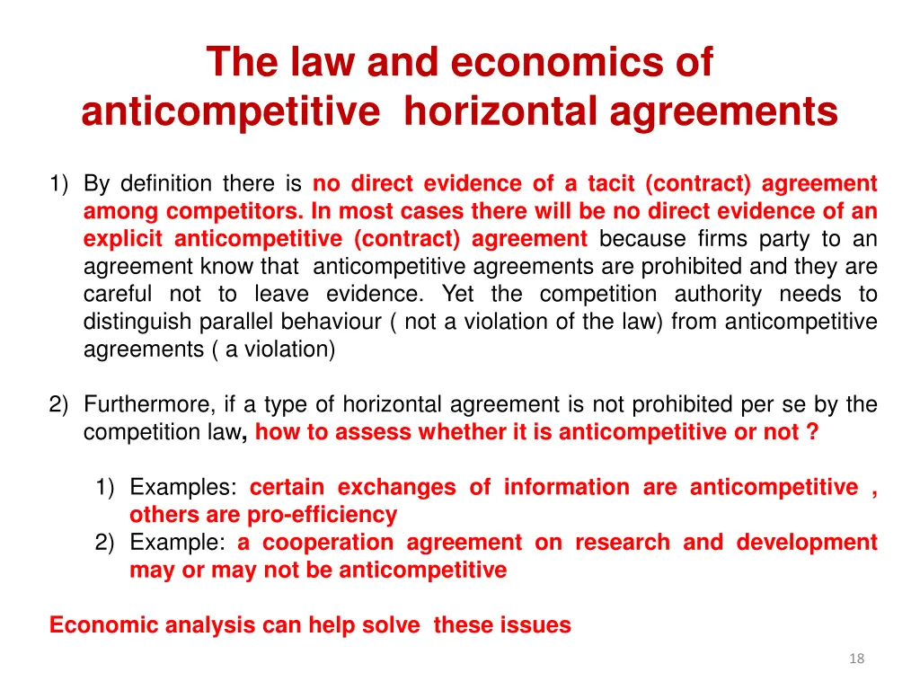the law and economics of anticompetitive