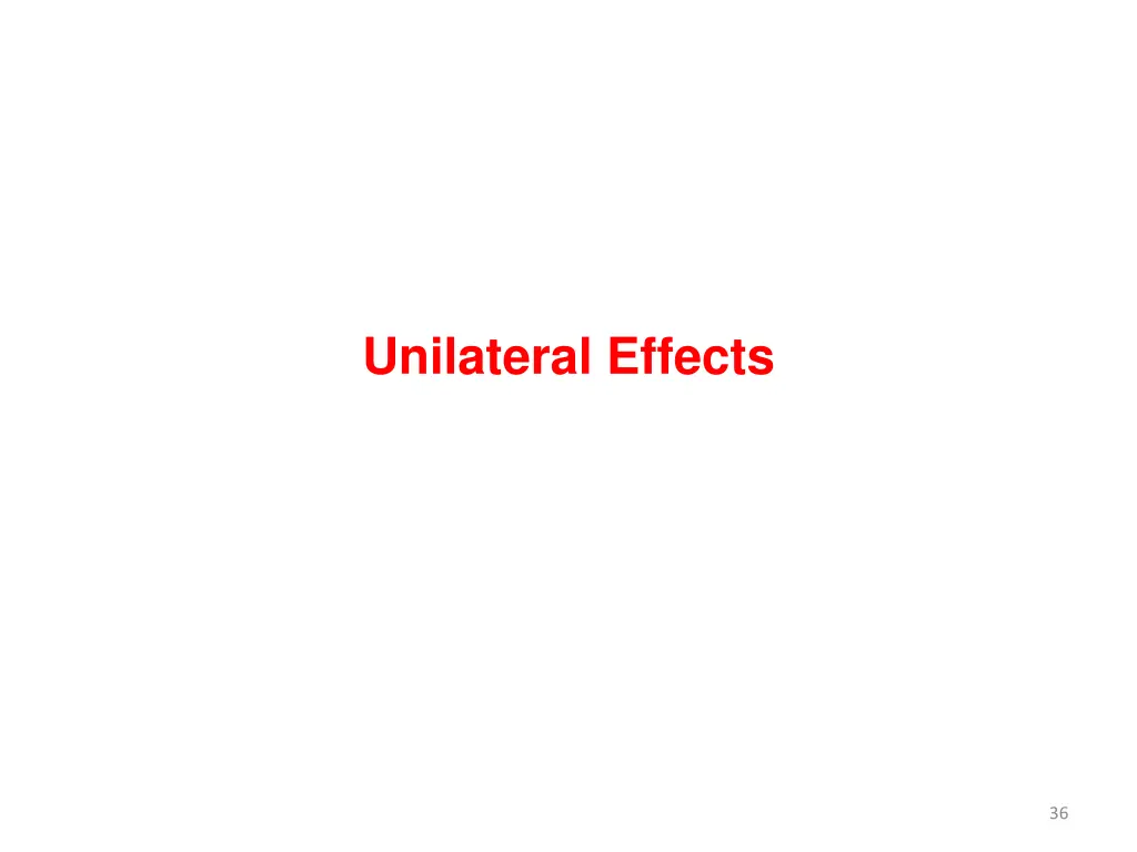 unilateral effects