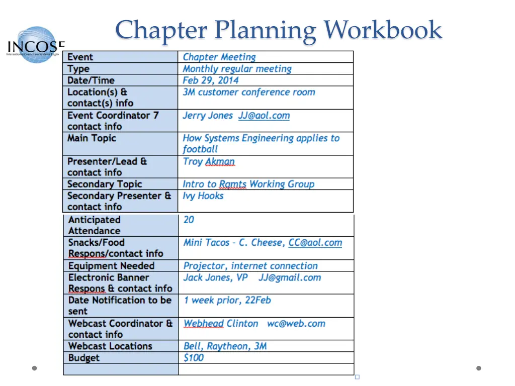 chapter planning workbook sample 2