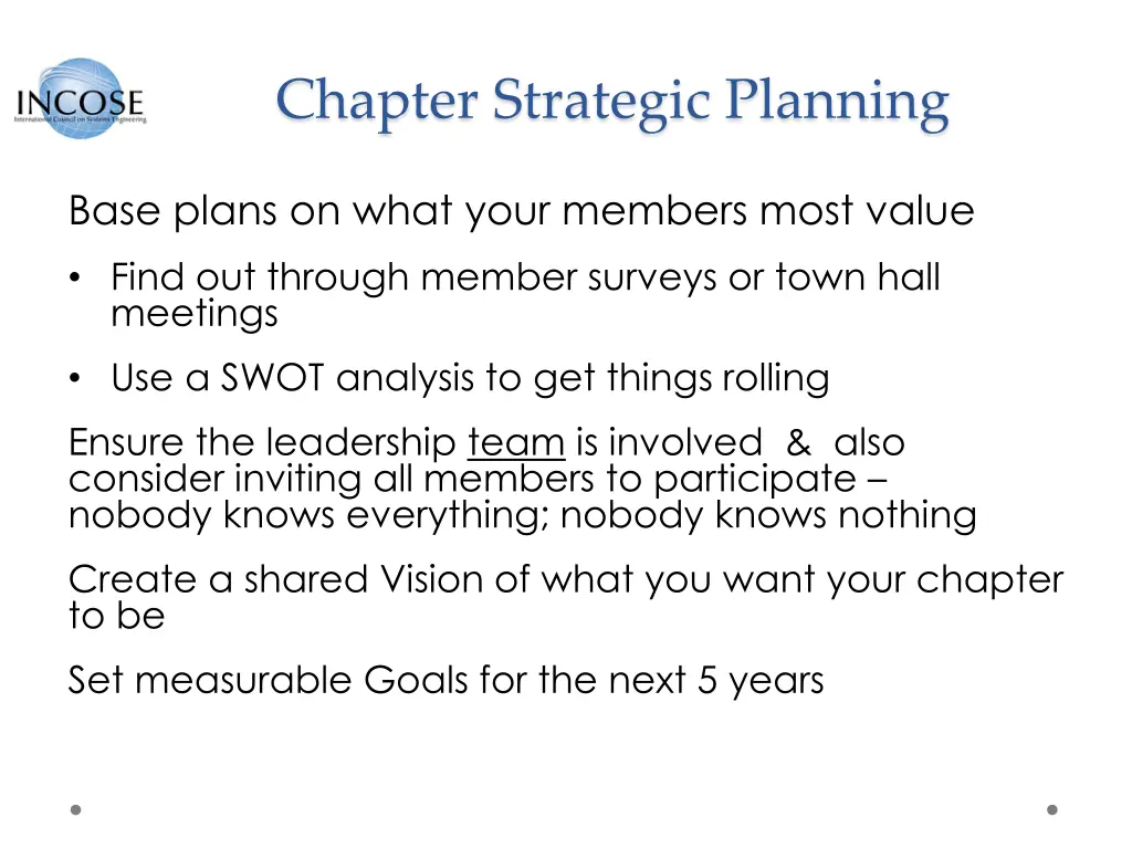 chapter strategic planning
