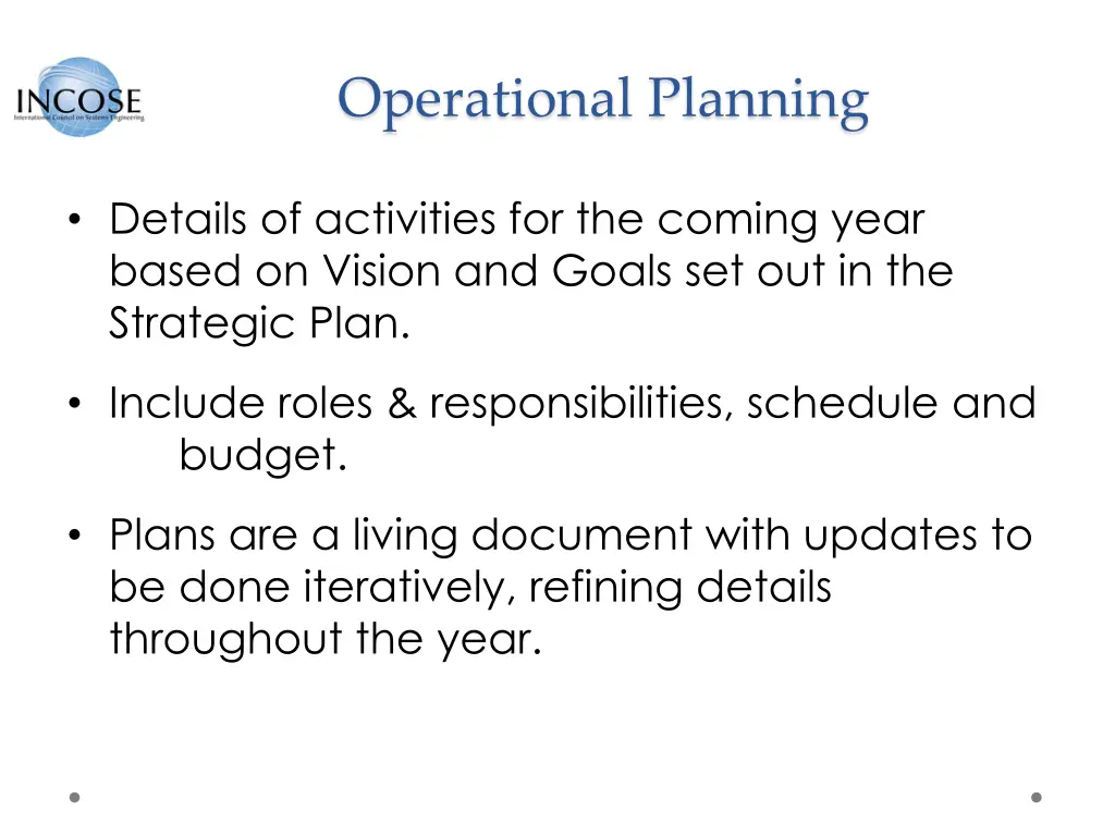 operational planning